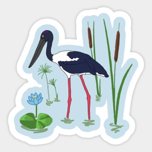 JABIRU - Black-Necked Stork Sticker